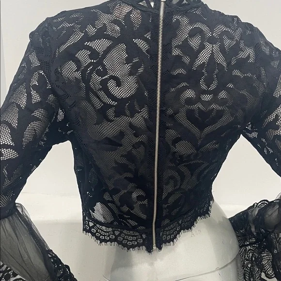Monaco Black Lace Blouse - Picture 8 of 10